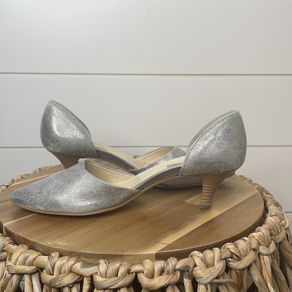 Paul Green Metallic Silver Gold D’Orsay Heels Pumps - Picture 6 of 6